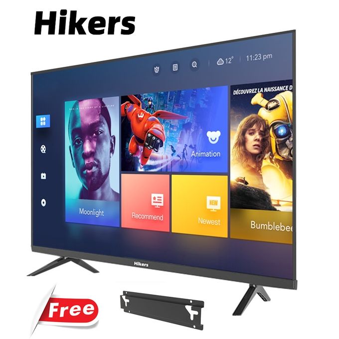 Hikers 55'' Inch Frameless Android Smart 4K LED TV-Black+WALLMOUNT